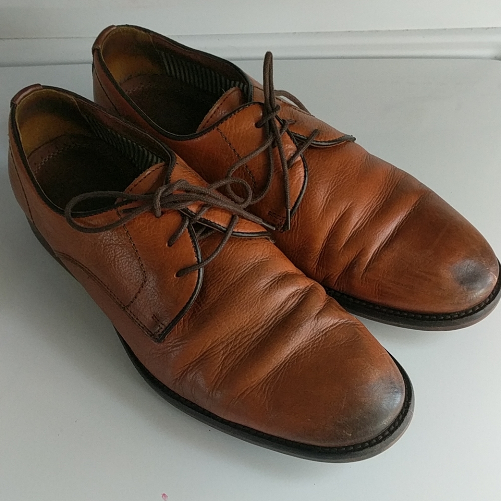 Johnston & Murphy 11m tan mens dress shoe